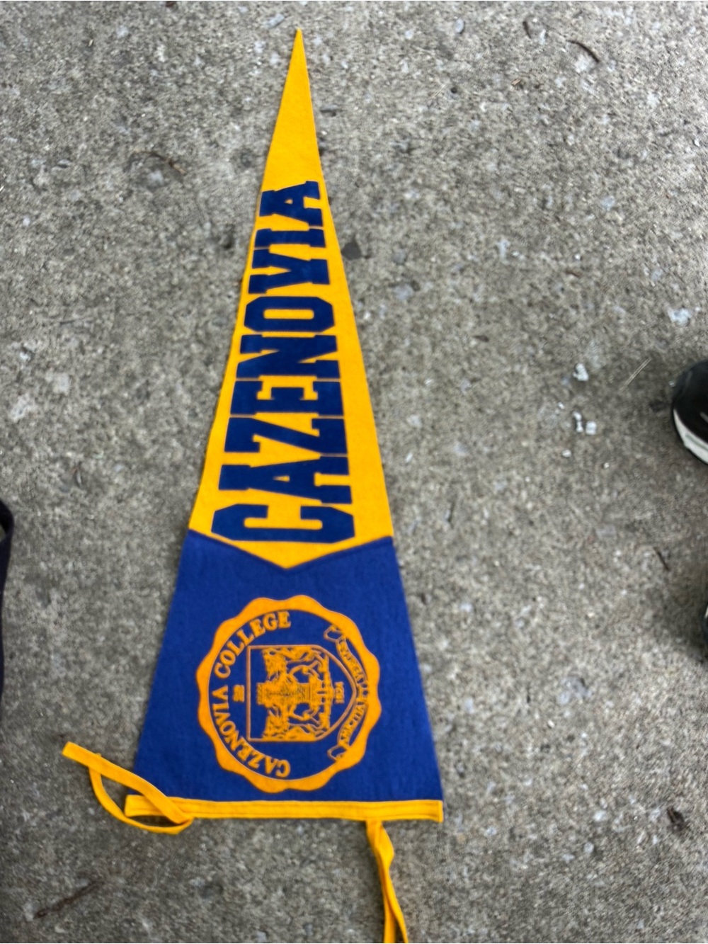 Cazenovia College Felt Pennant - Gold and Royal Blue